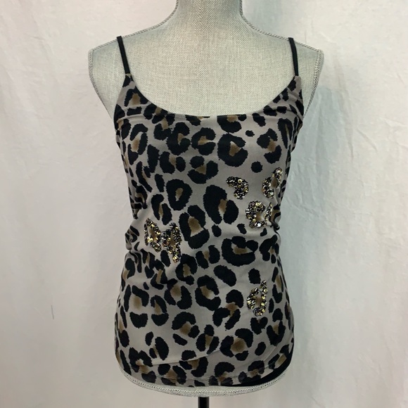 Old Navy Tops - Old Navy Animal Print Tank with Sequins S/P